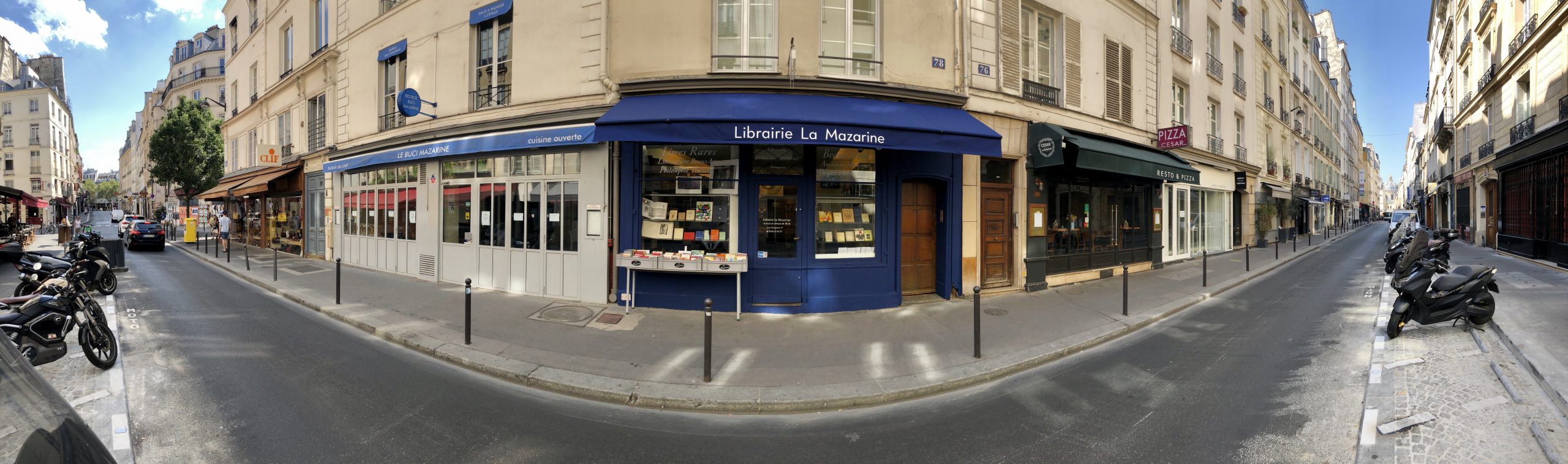 Rue Mazarine librairie devanture facade vitrine